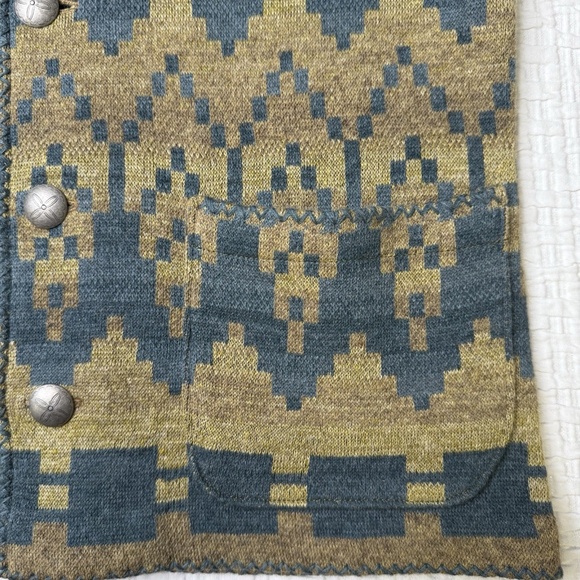 $995 RRL Ralph Lauren Southwestern Cotton Linen Wool Cardigan WOMEN Sz XS 1 RARE - Picture 11 of 16